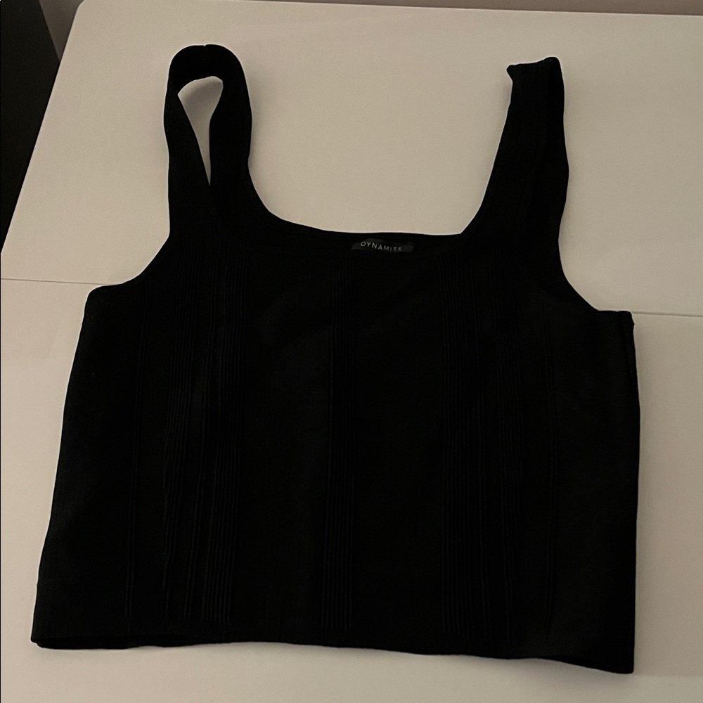 Dynamite Elegant Black Crop Top